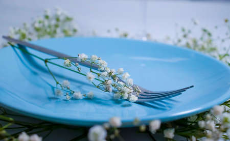 plate, white egg gypsophila flower season decoration