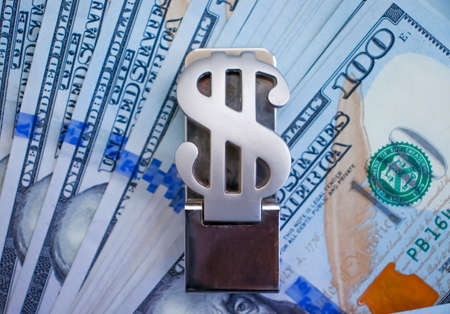 one hundred dollars closeup background