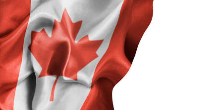Canada flag silk background textureの写真素材