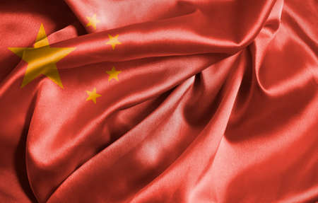 China flag silk background textureの写真素材
