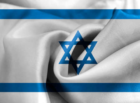 silk flag of israel background motionの写真素材