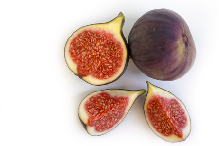 Fresh fig isolated on white backgroundの写真素材