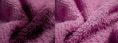 Dirty stain on fabric before and after cleaningの写真素材
