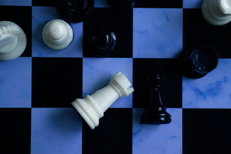 Chess closeup game board background