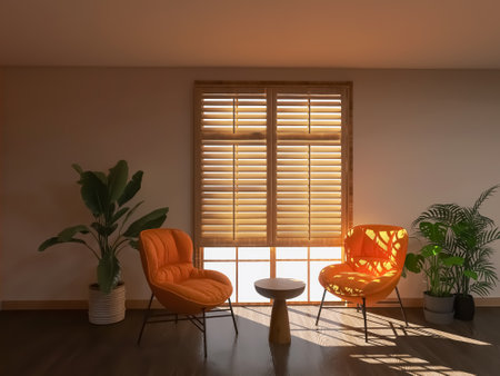 Room interior armchair, plant, 3d render, 3d illustrationの写真素材