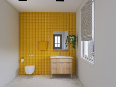 Bathroom interior design, 3d render, 3d illustrationの写真素材