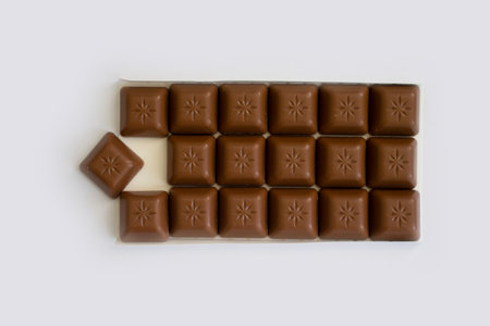 April 19, 2023 Ukraine city Kyiv chocolate Schogetten on a light backgroundのeditorial素材