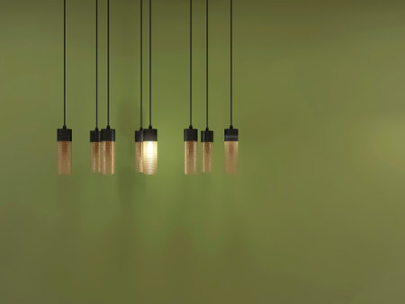 Ceiling lamps 3d render, 3d illustrationの写真素材
