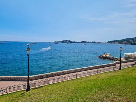 France sea coast, summer backgroundの写真素材