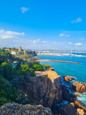 France sea coast, summer backgroundの写真素材