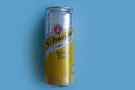 July 26, 2023 Ukraine city Kyiv iron can drink Chupa Chupsのeditorial素材