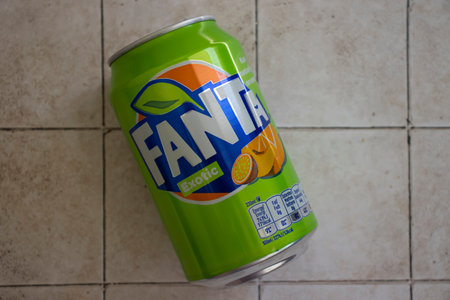 August 14, 2023 Ukraine city Kyiv iron can Fantaのeditorial素材