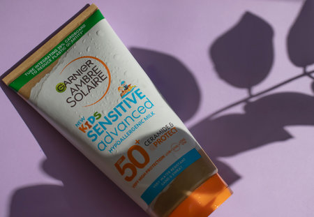 August 18, 2023 Ukraine city Kyiv sunscreen from the company Garnier
