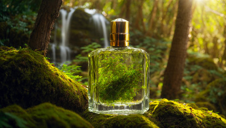 perfume bottle, moss, backgroundの素材