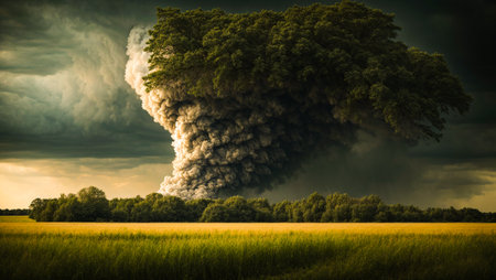 Huge tornado landscapeの素材