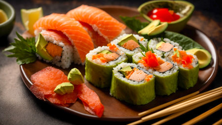 Appetizing rolls in Japanese styleの素材