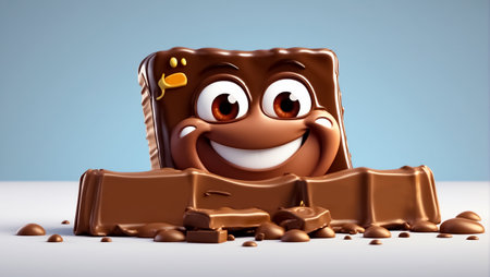 cute cartoon chocolateの素材