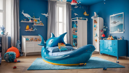 Design of a children's room in a marine styleの素材