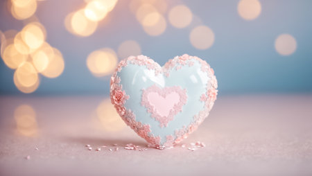 Beautiful heart, festive backgroundの素材