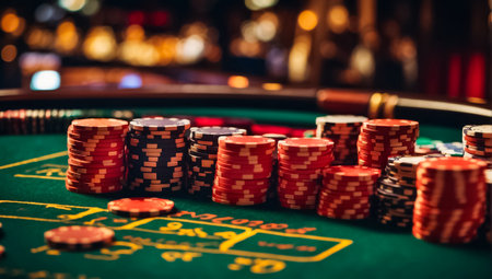 Lots of casino chips backgroundの素材