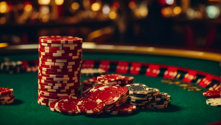 Lots of casino chips backgroundの素材