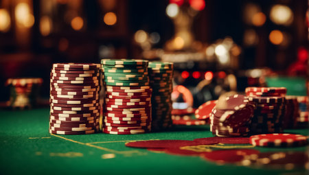 Lots of casino chips backgroundの素材