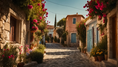 Colorful houses in Paros island, Cyclades, Greece.の素材
