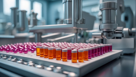 production line for bottled medicine productionの素材