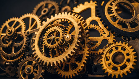 vintage gears backgroundの素材