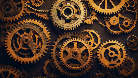 vintage gears backgroundの素材