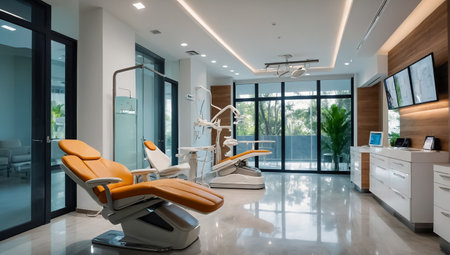 beautiful empty modern dental officeの素材