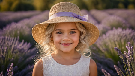 little girl in a chair in a hair salonの素材