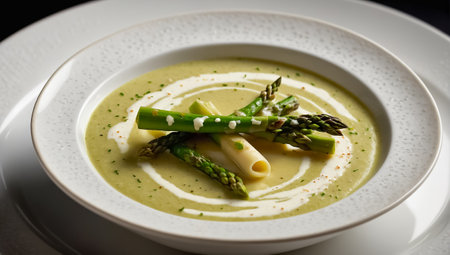 cream soup with asparagus, parmesan cheeseの素材