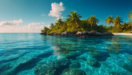 Stunning island of the Bahamasの素材