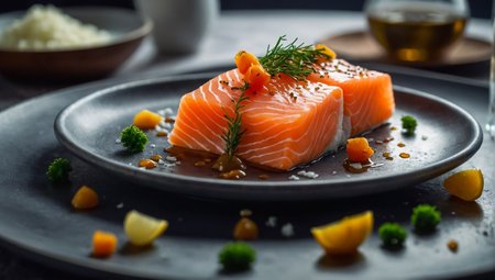 Piece of fresh salmonの素材