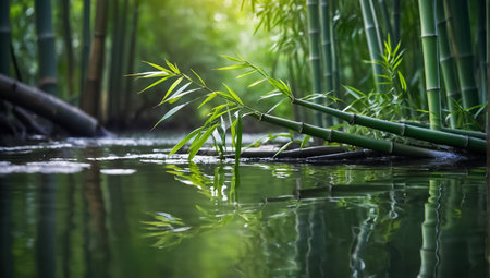 Beautiful bamboo, riverの素材