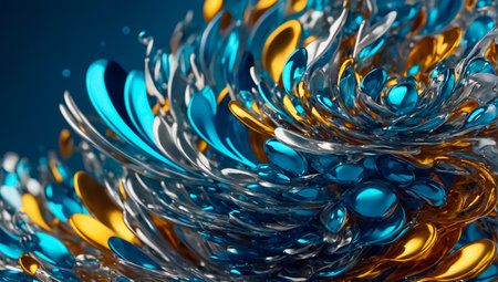 3d illustration of abstract geometric composition,digital artwork for creative graphic designの素材