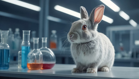 rabbit in the laboratoryの素材