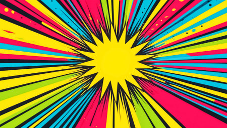 Colorful abstract background with radial, radiating lines. Vector illustrationの素材