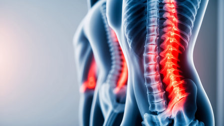 X-ray of the human spineの素材