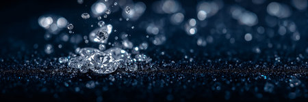 Abstract bokeh background with water drops. 3D Renderingの素材