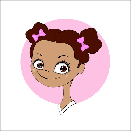 Vector beautiful fashionable girls. Girl character illustration.のイラスト素材