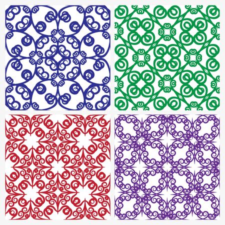 Set of seamless abstract patternsのイラスト素材