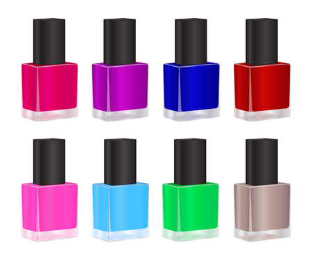 Set of nail polish bottlesのイラスト素材