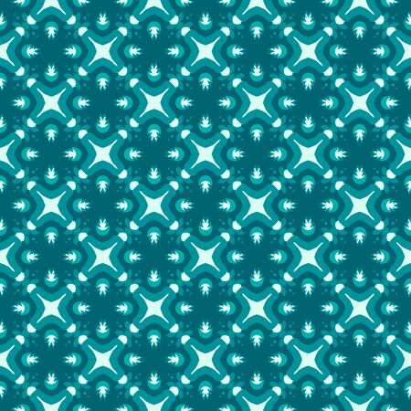 Vector seamless turquoise floral pattern.