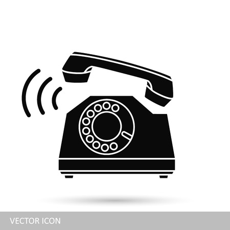 Vector phone icon silhouetteのイラスト素材