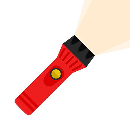 Flashlight icon in a flat designのイラスト素材