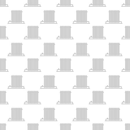 Battery heating. Seamless vector pattern with retro battery.のイラスト素材