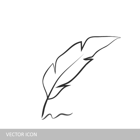Pen icon in the style of linear design.のイラスト素材