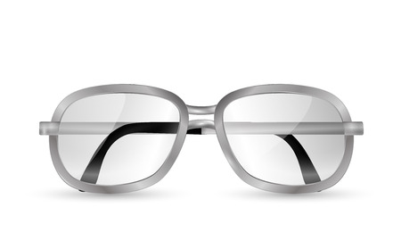 Glasses. Metal sunglasses isolated on a transparent background.のイラスト素材